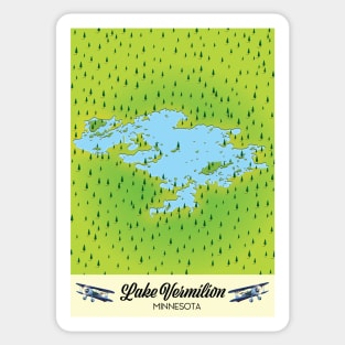 Lake Vermilion Minnesota map Sticker